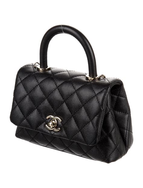 chanel so black coco handle|mini coco handle iridescent.